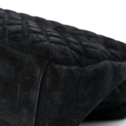Saint Laurent Suede Mixed Matelasse Tri-Quilt Large Monogram Envelope Satchel Black 11 of 25