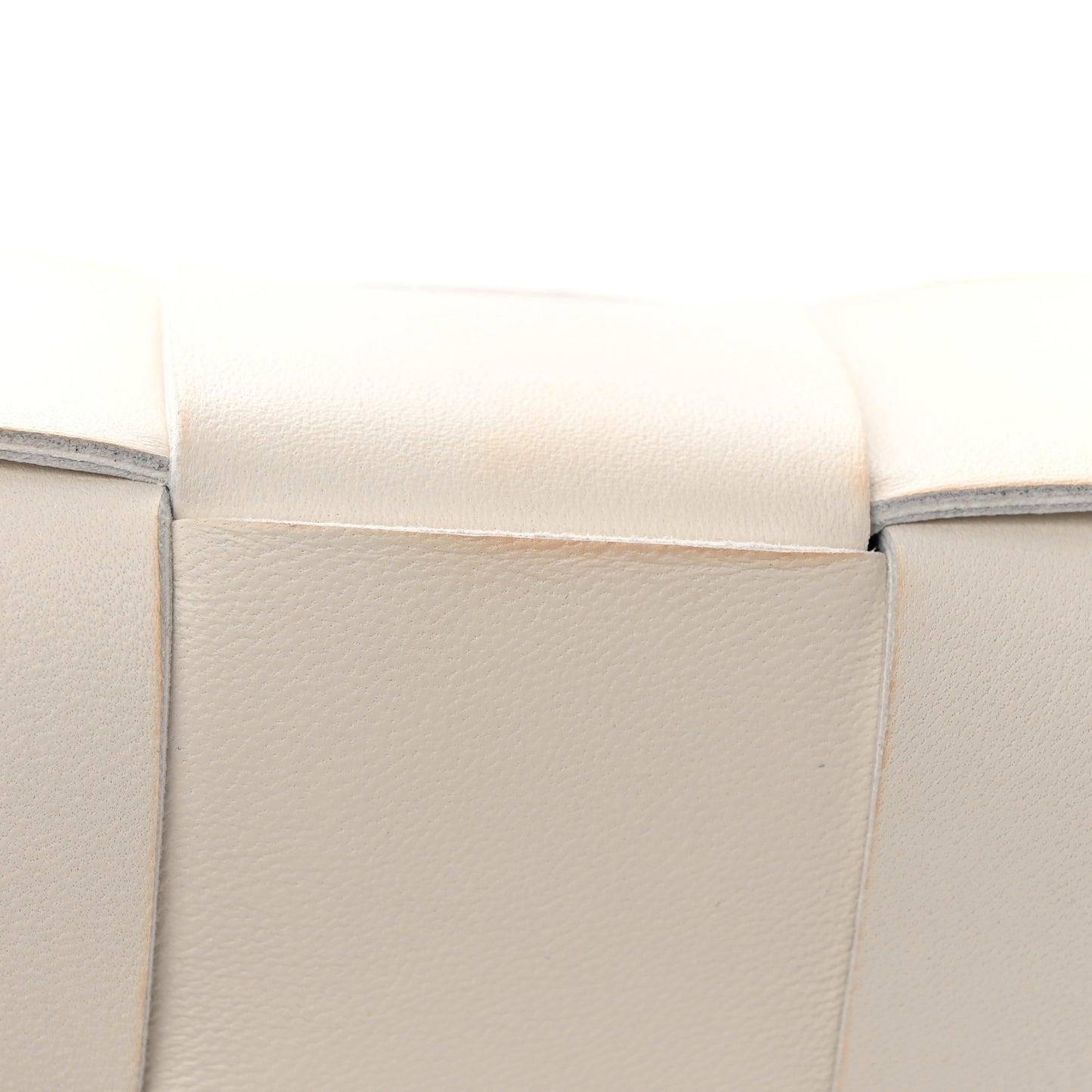 Lambskin Maxi Intrecciato Cassette Crossbody Bag White