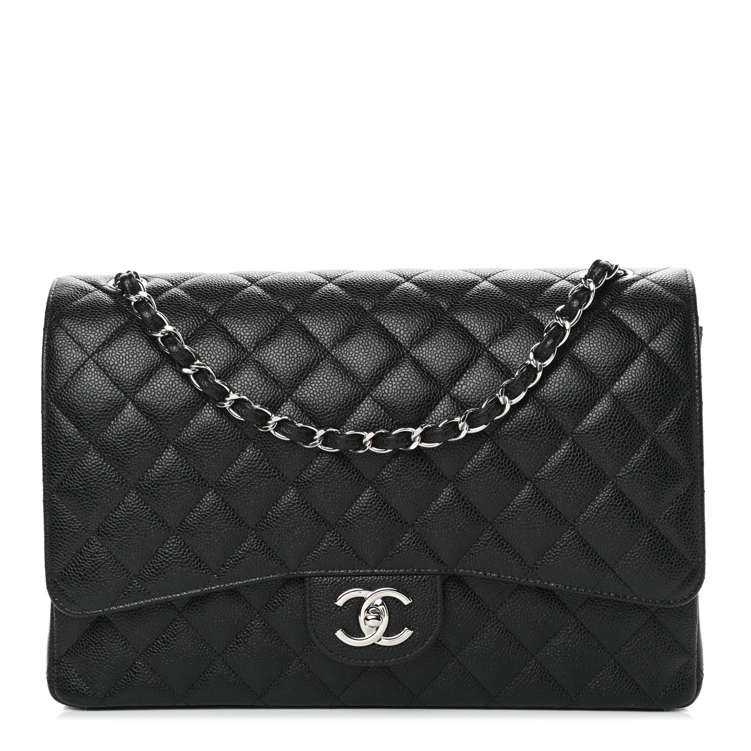 Chanel Caviar Quilted Maxi Double Flap Black 1 of 9