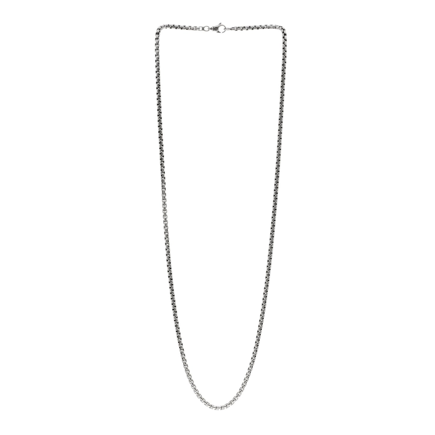 Sterling Silver 3.6mm Box Chain Necklace 26"