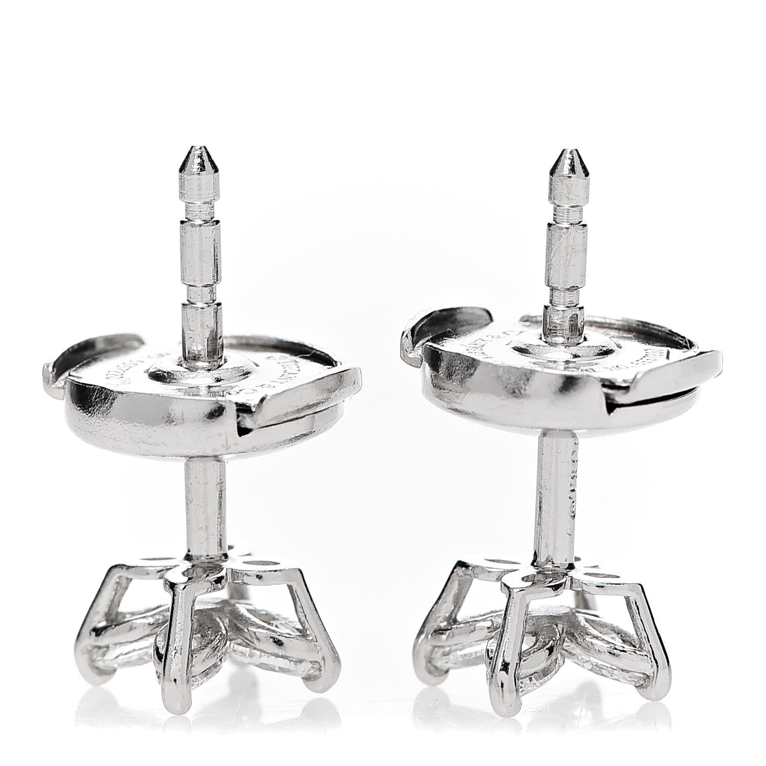 Tiffany Platinum Diamond .19ct Mini Victoria Earrings 3 of 4