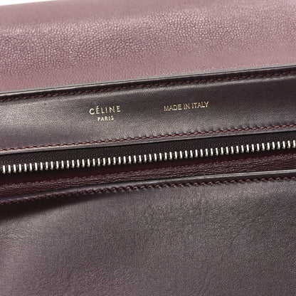Celine Snakeskin Calfskin Medium Trapeze Wine 7 of 13