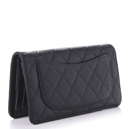 Chanel Caviar Quilted Yen Wallet Black 3 of 11