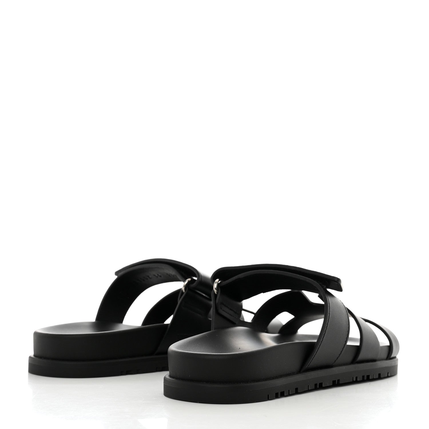 Hermes Calfskin Womens Chypre Sandals 36 Black 4 of 9