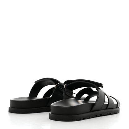 Hermes Calfskin Womens Chypre Sandals 36 Black 4 of 9