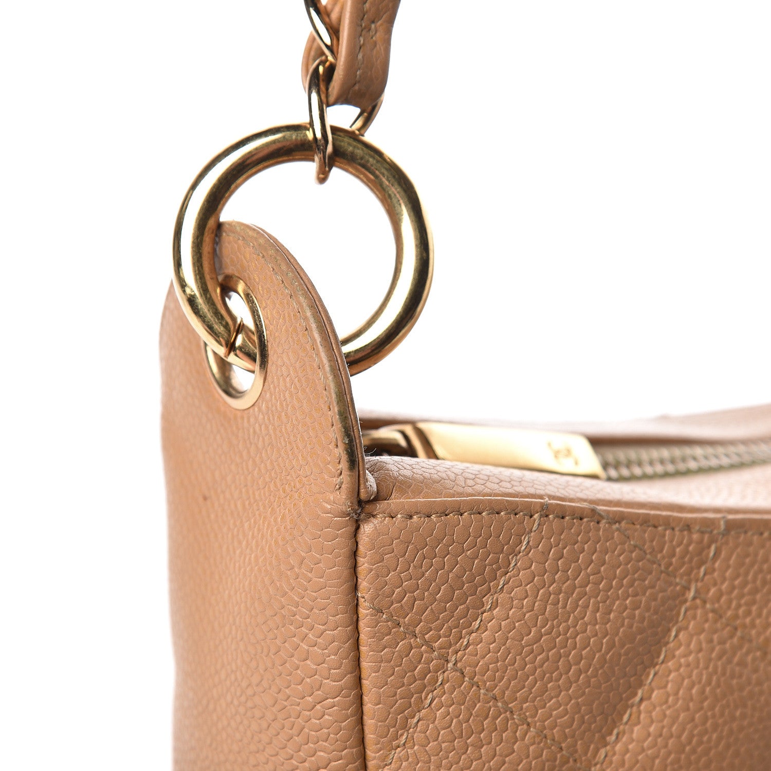 Chanel Caviar Quilted Timeless CC Shoulder Bag Beige 15 of 30