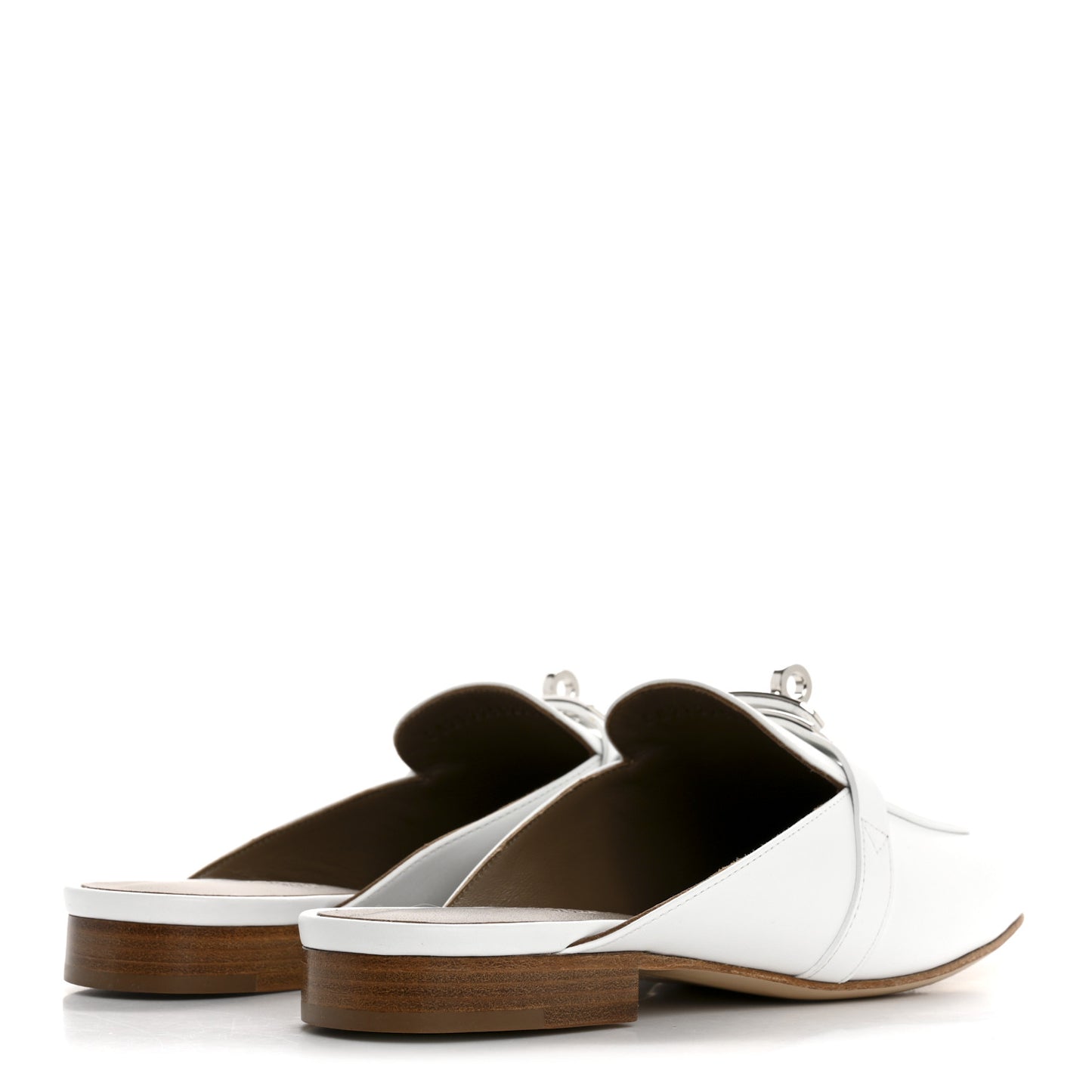 Calfskin Oz Mules 37 White