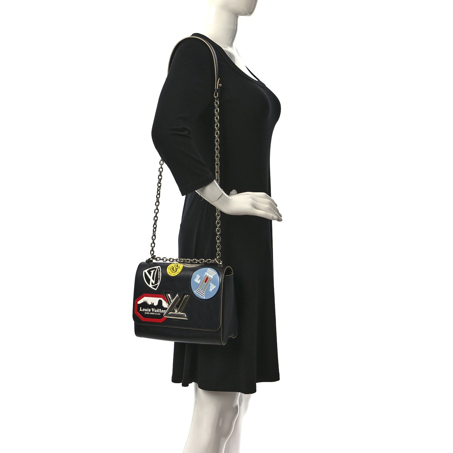 Louis Vuitton Epi World Tour Twist MM Black 2 of 12