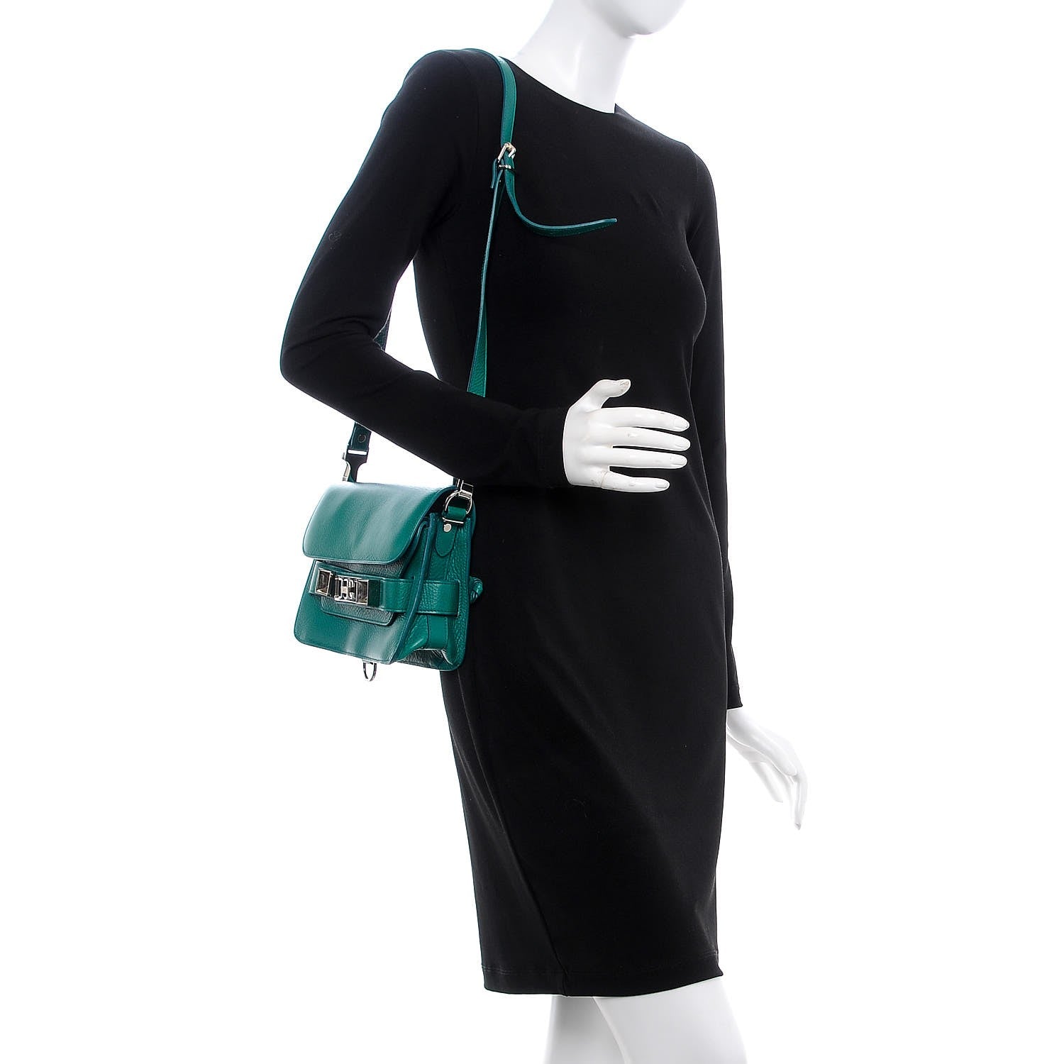 Proenza Schouler Calfskin Mini PS11 Classic Shoulder Bag Emerald 2 of 9