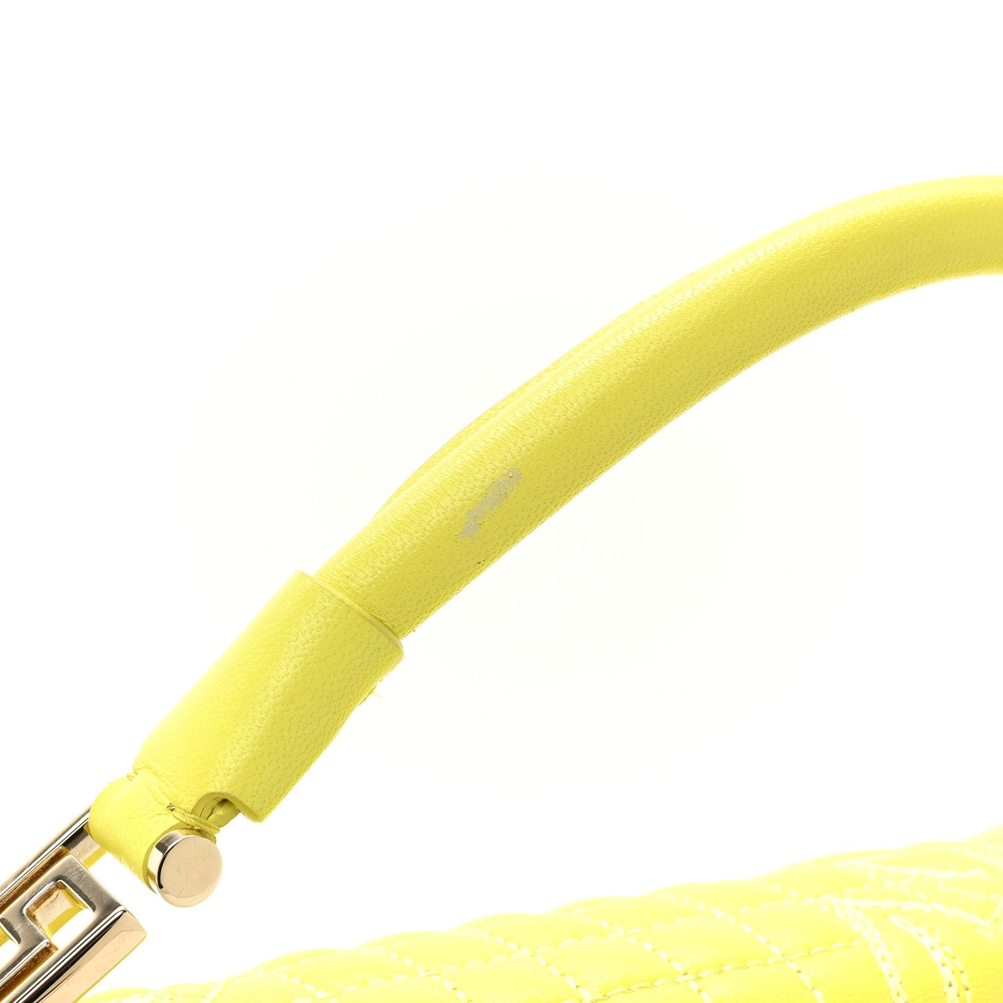 Barocco Quilted Nappa Altea Vanitas Satchel Yellow