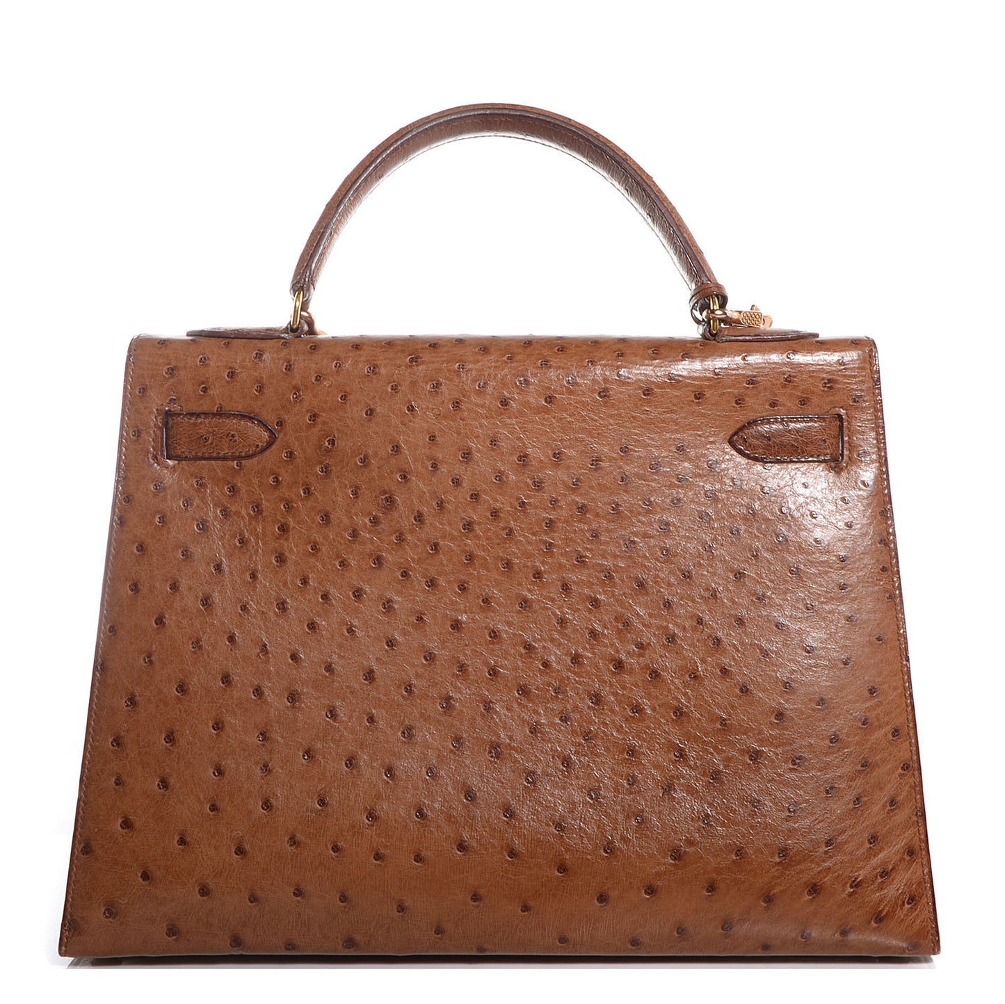 Ostrich Kelly Sellier 32 Gold