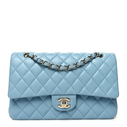 Chanel Caviar Quilted Medium Double Flap Light Blue 1 of 10