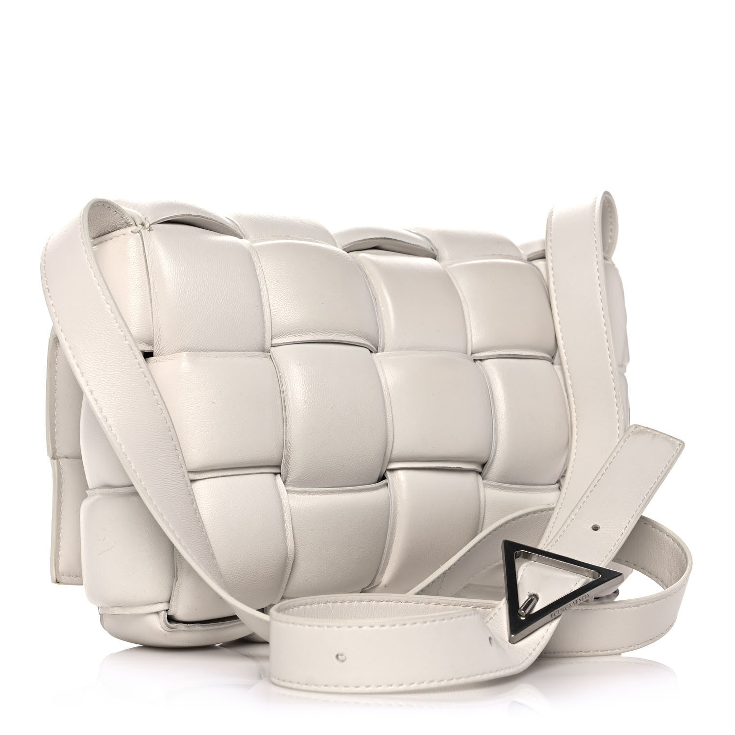 Bottega Veneta Nappa Maxi Intreccio Padded Cassette Crossbody Bag Chalk 3 of 14