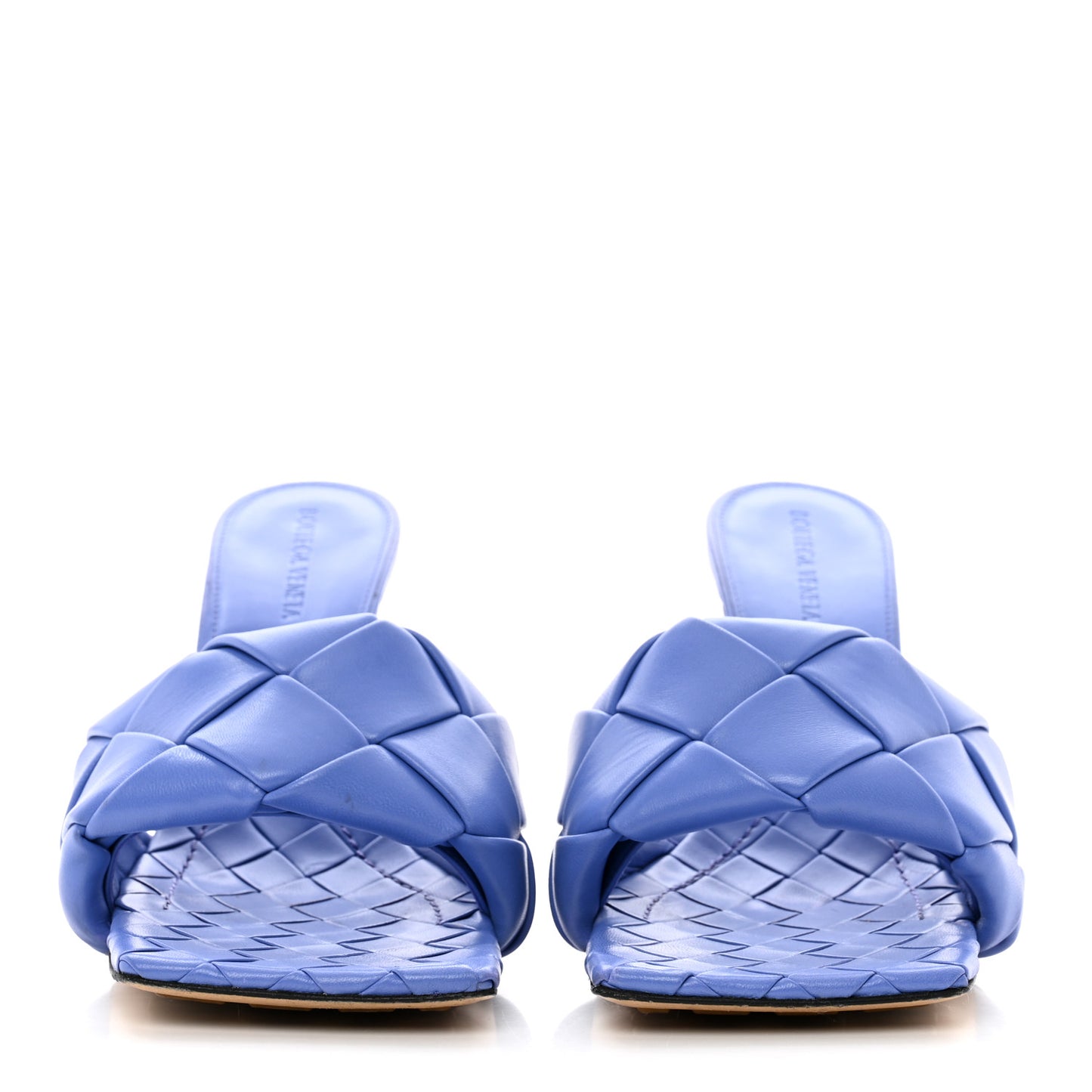 Nappa Maxi Intrecciato Lido Mule Sandals 41 Lagoon Indigo