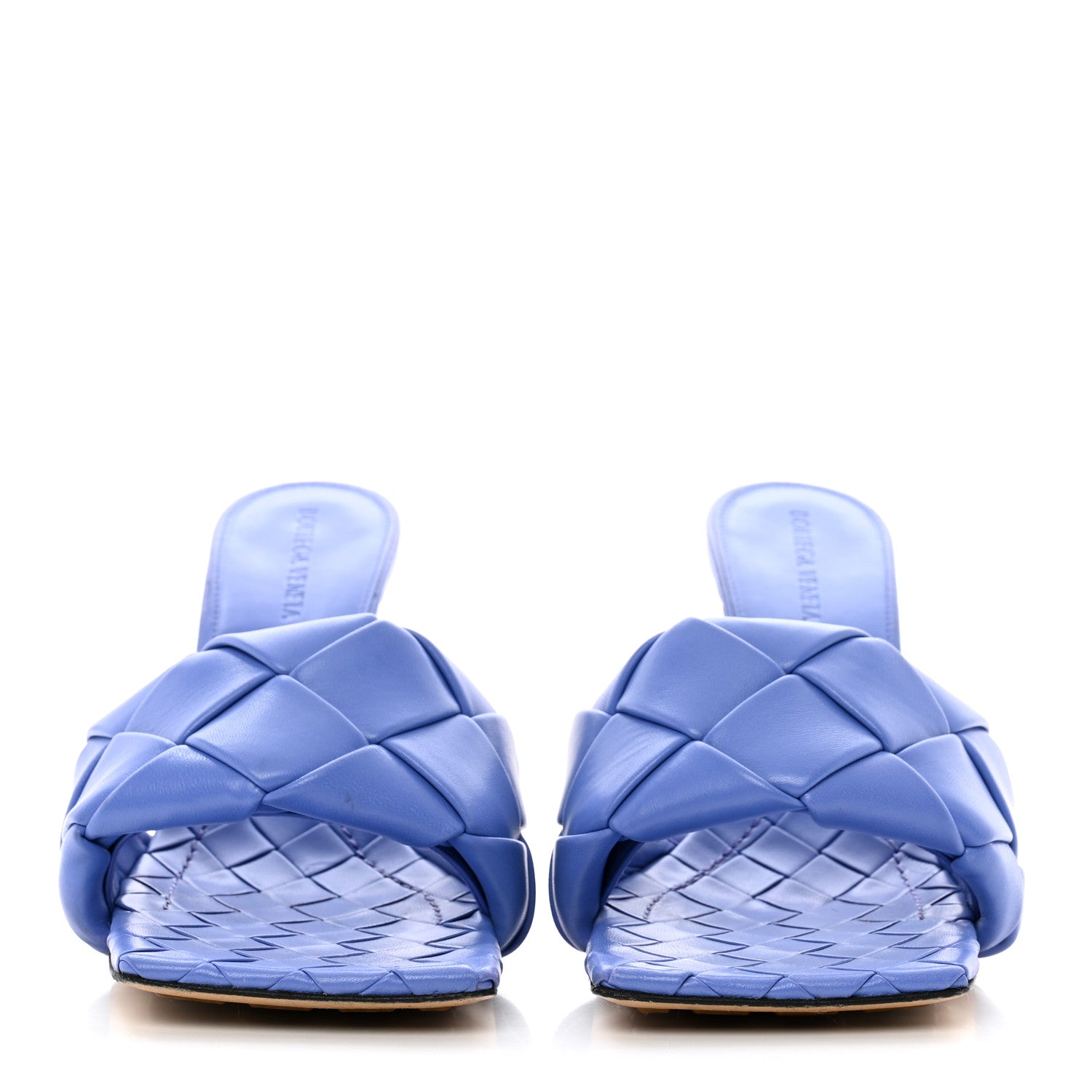 Bottega Veneta Nappa Maxi Intrecciato Lido Mule Sandals 41 Lagoon Indigo 2 of 8