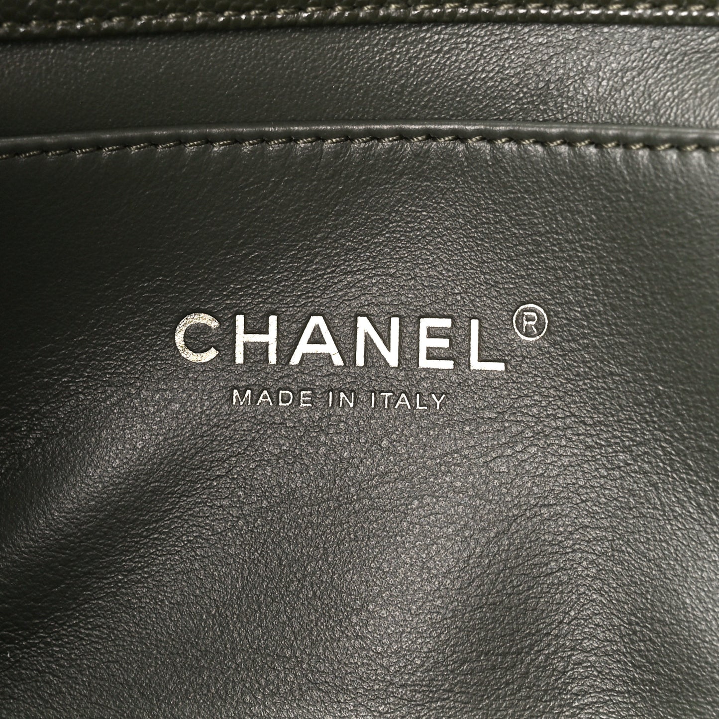 Caviar Quilted Mini Coco First Flap Khaki