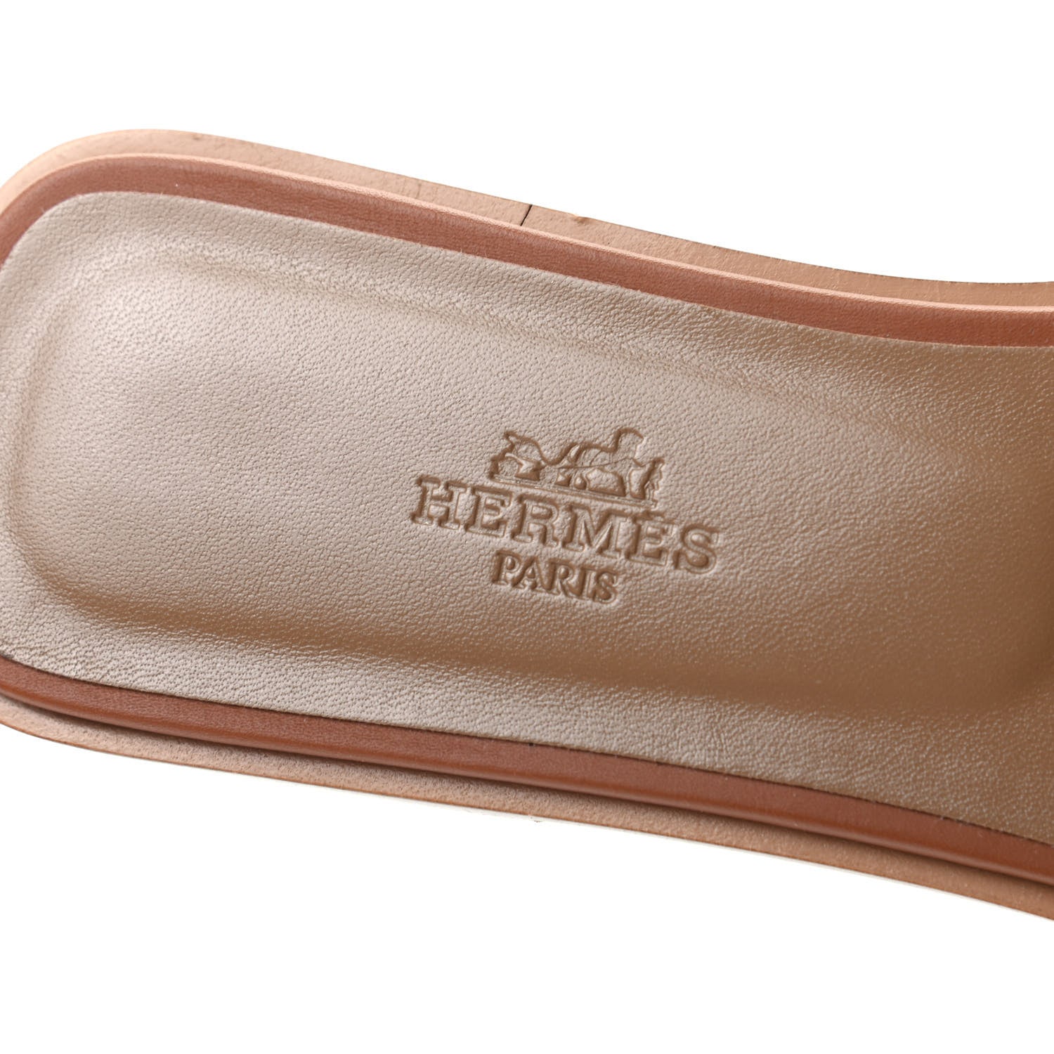 Hermes Box Calfskin Oran Sandals 38 Gold 6 of 8