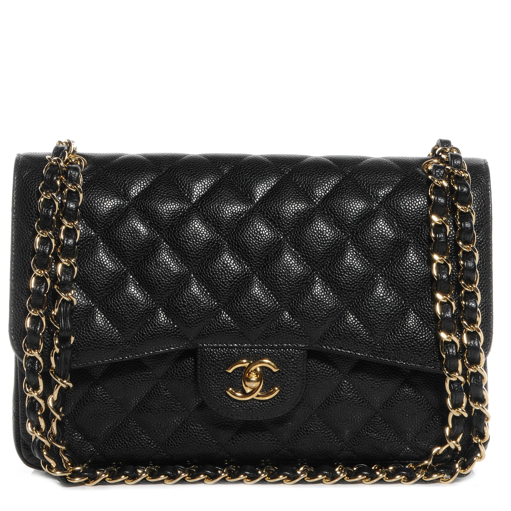 Chanel Caviar Quilted Jumbo Double Flap Black 1 of 9