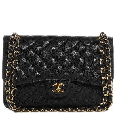 Chanel Caviar Quilted Jumbo Double Flap Black 1 of 9