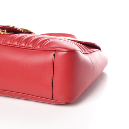 Gucci Calfskin Matelasse Large GG Marmont Shoulder Bag Hibiscus Red 6 of 14