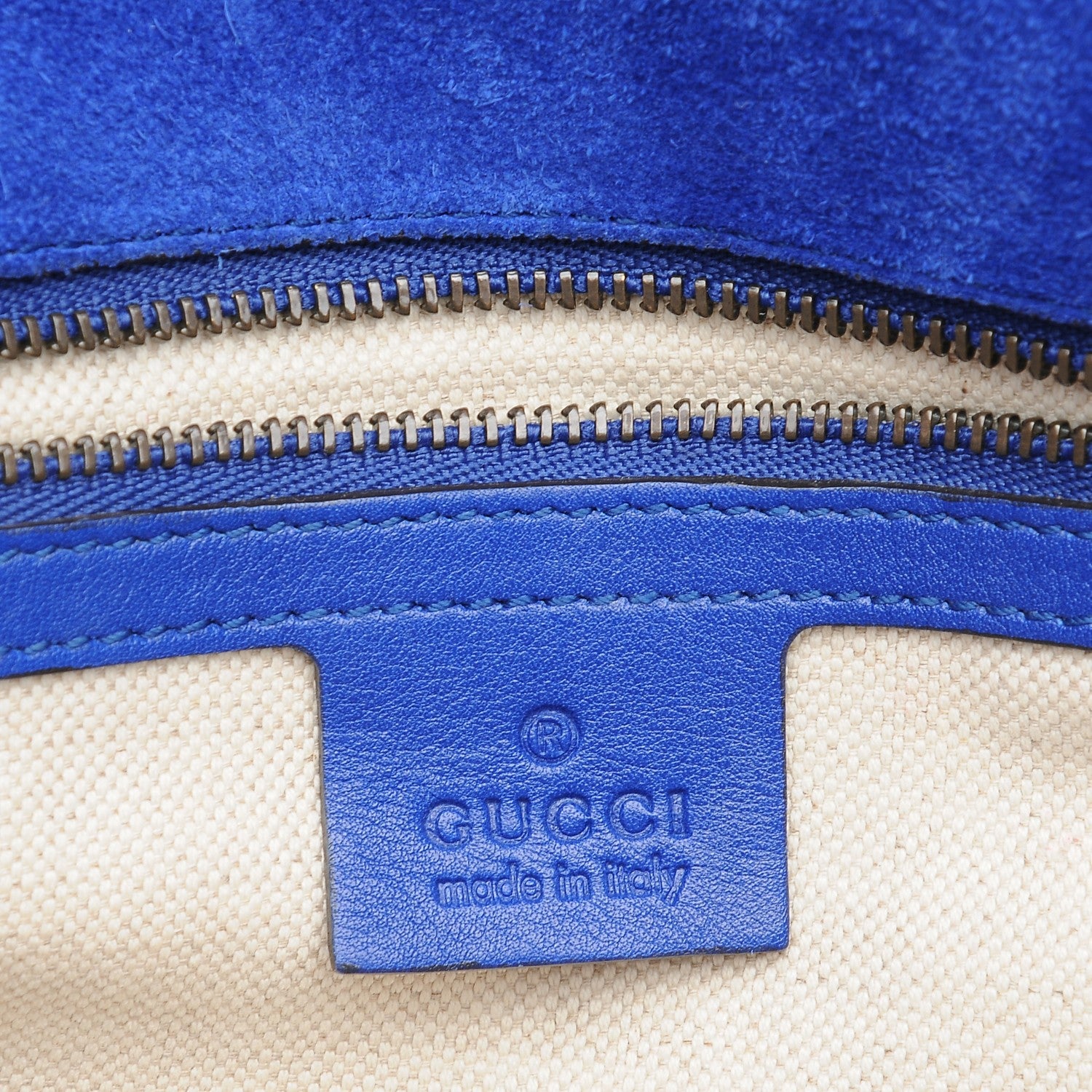 Gucci Patent Large Bright Bit Clutch Deep Zaffiro 6 of 7