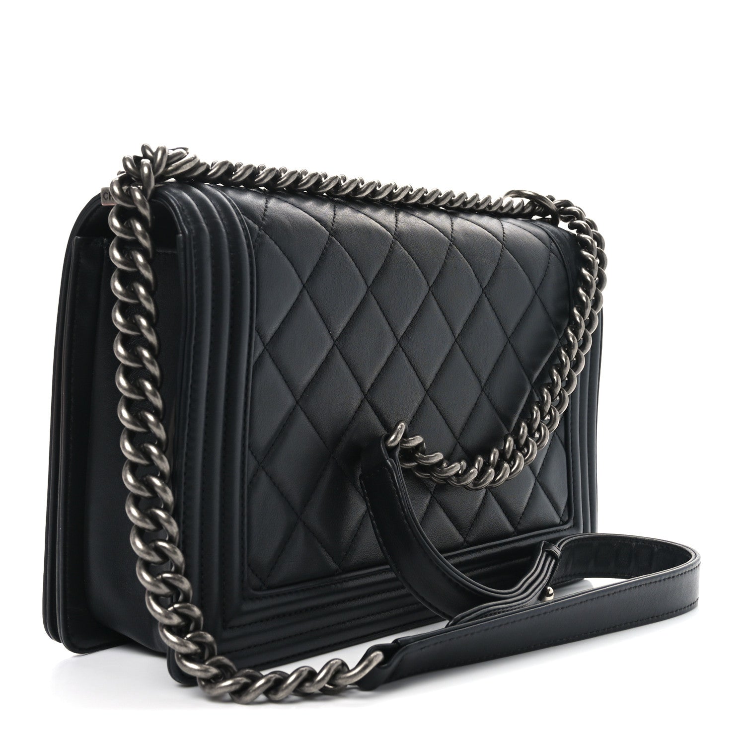 Chanel Lambskin Quilted New Medium Boy Flap Black 3 of 10