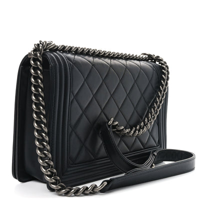 Chanel Lambskin Quilted New Medium Boy Flap Black 3 of 10
