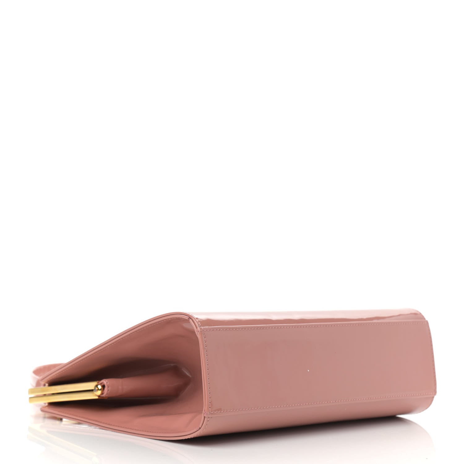 Mansur Gavriel Patent Calfskin Elegant Top Handle Bag Blush 4 of 10
