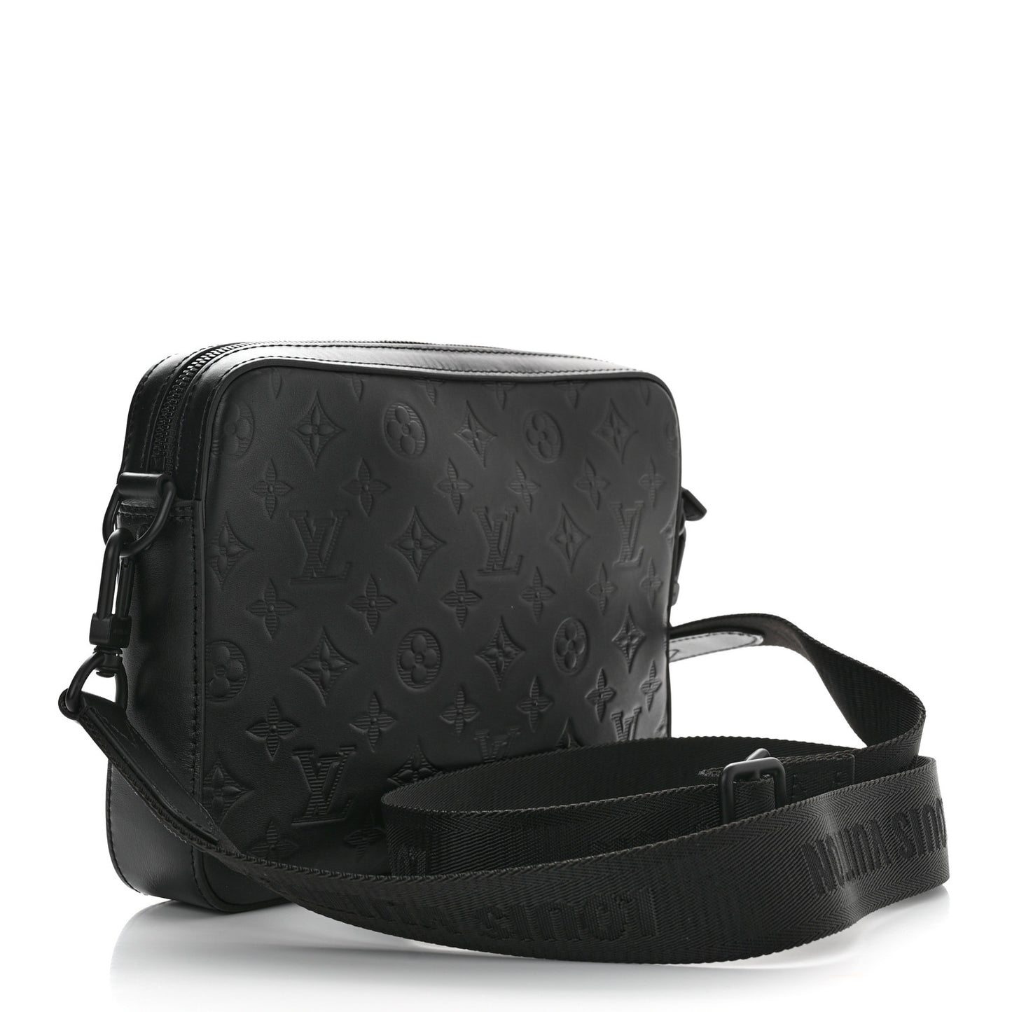 Calfskin Monogram Shadow Duo Messenger Black