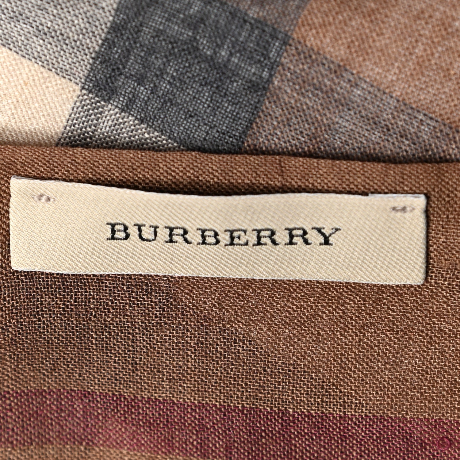 Burberry Wool Silk Gauze Ombre Giant Check Scarf Trench 3 of 6