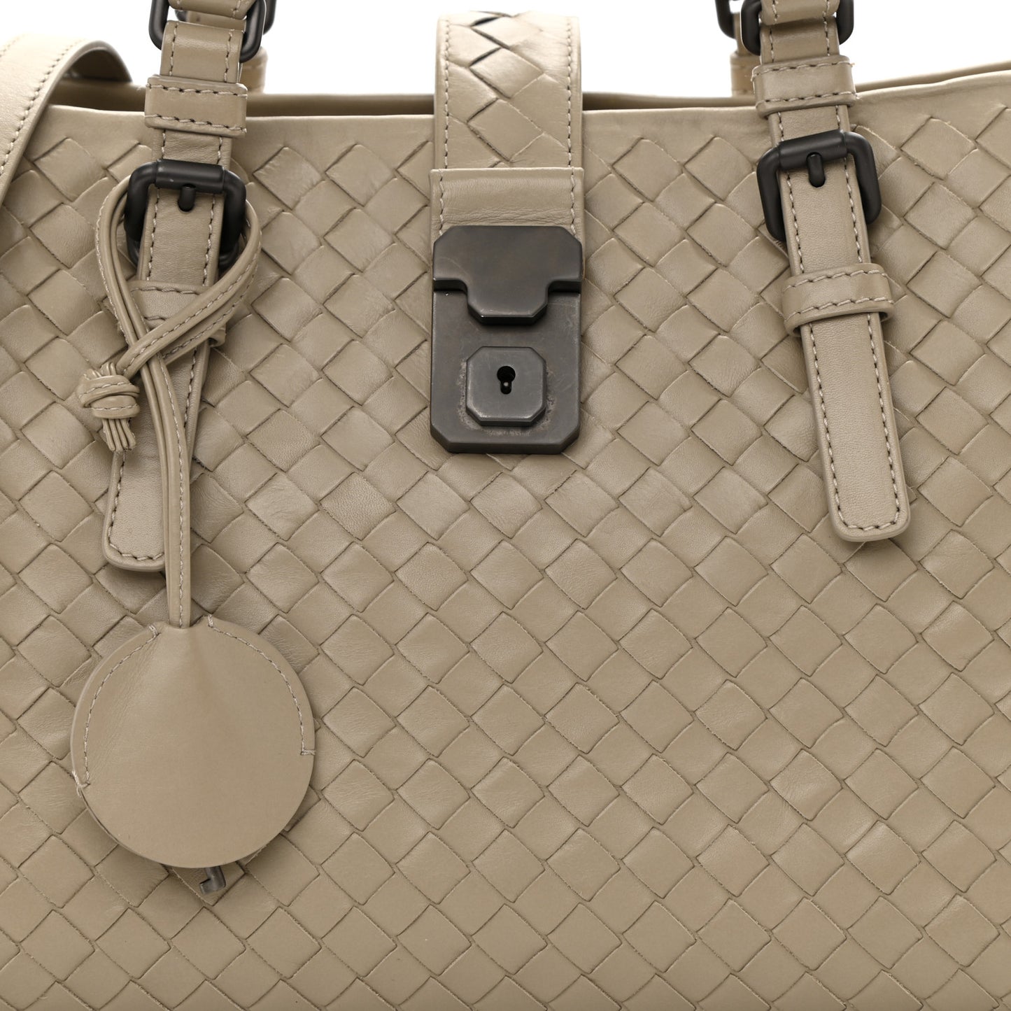 Light Calf Intrecciato Small Roma New Sand