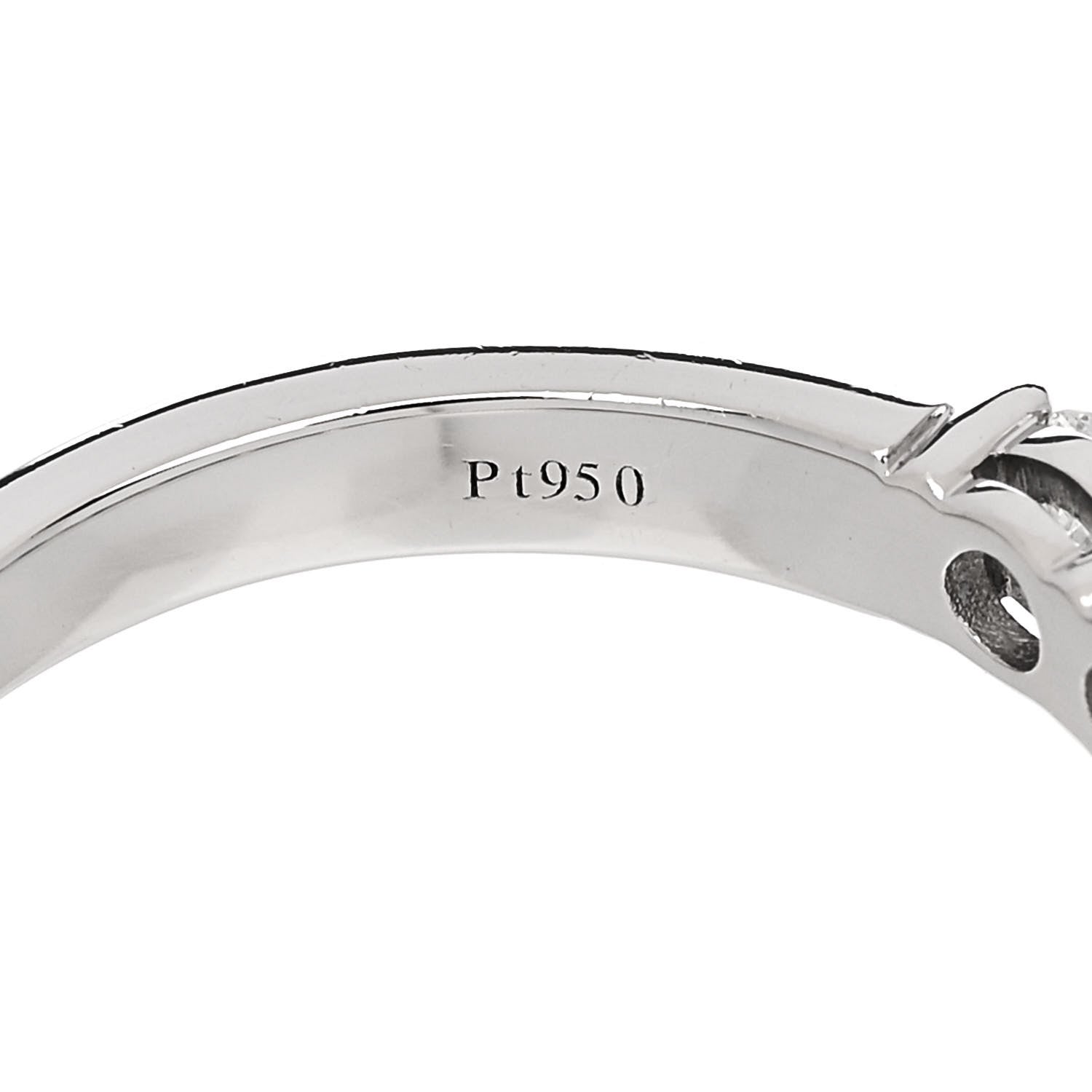 Tiffany Platinum Diamond .91ctw 3.5mm Embrace Band Ring 56 7.5 5 of 6