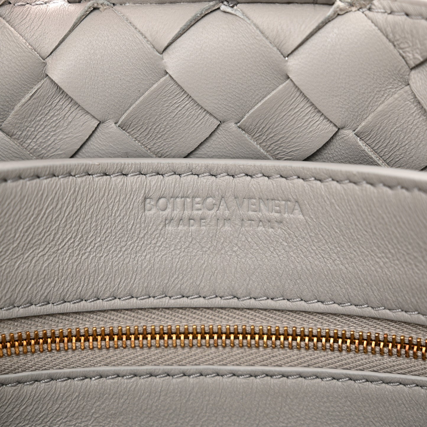 Nappa Intrecciato Small Andiamo Shoulder Bag Sterling
