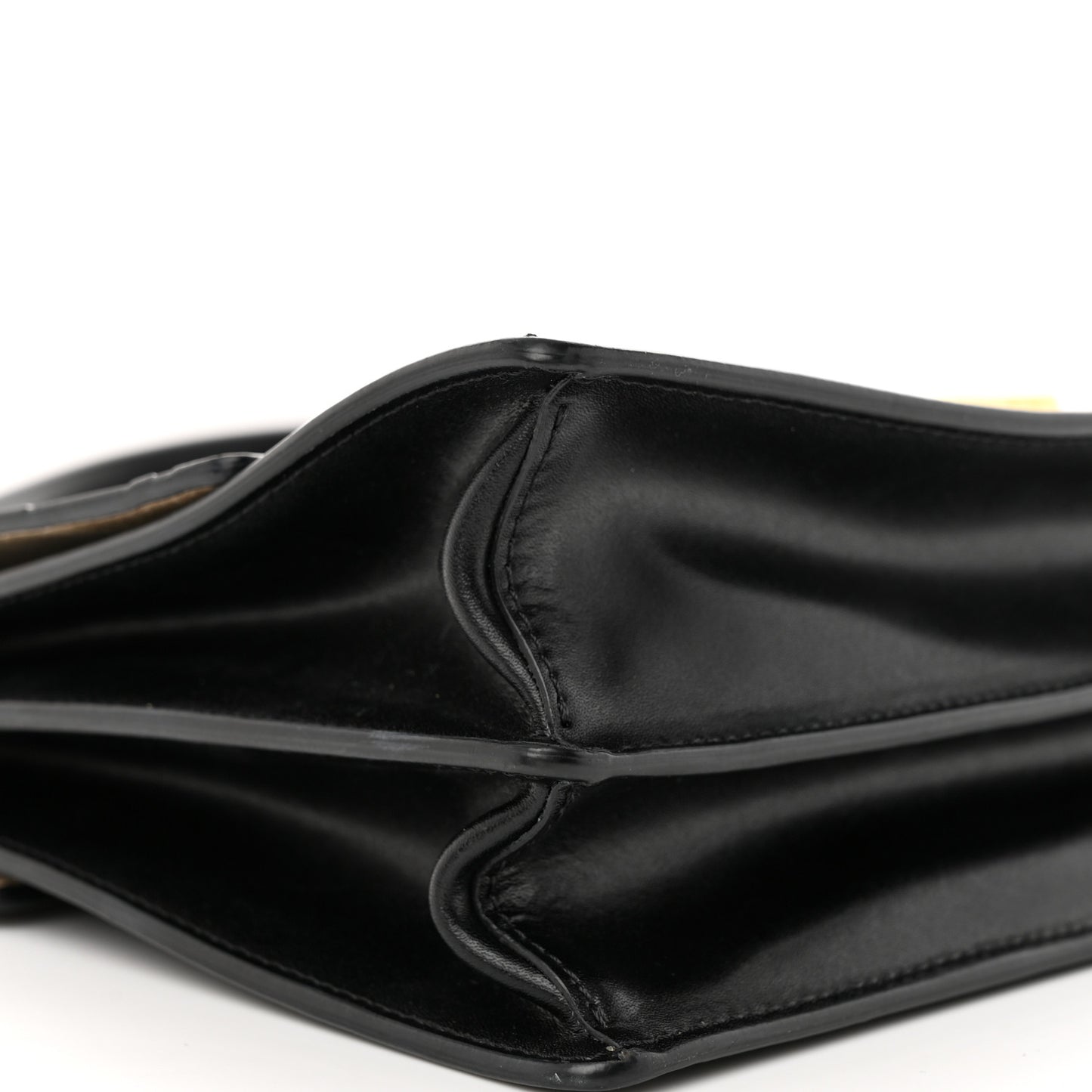 Vitello Liberty Bi-Color FF 1974 Embossed Chain Strap Kan U Shoulder Bag Black Maya