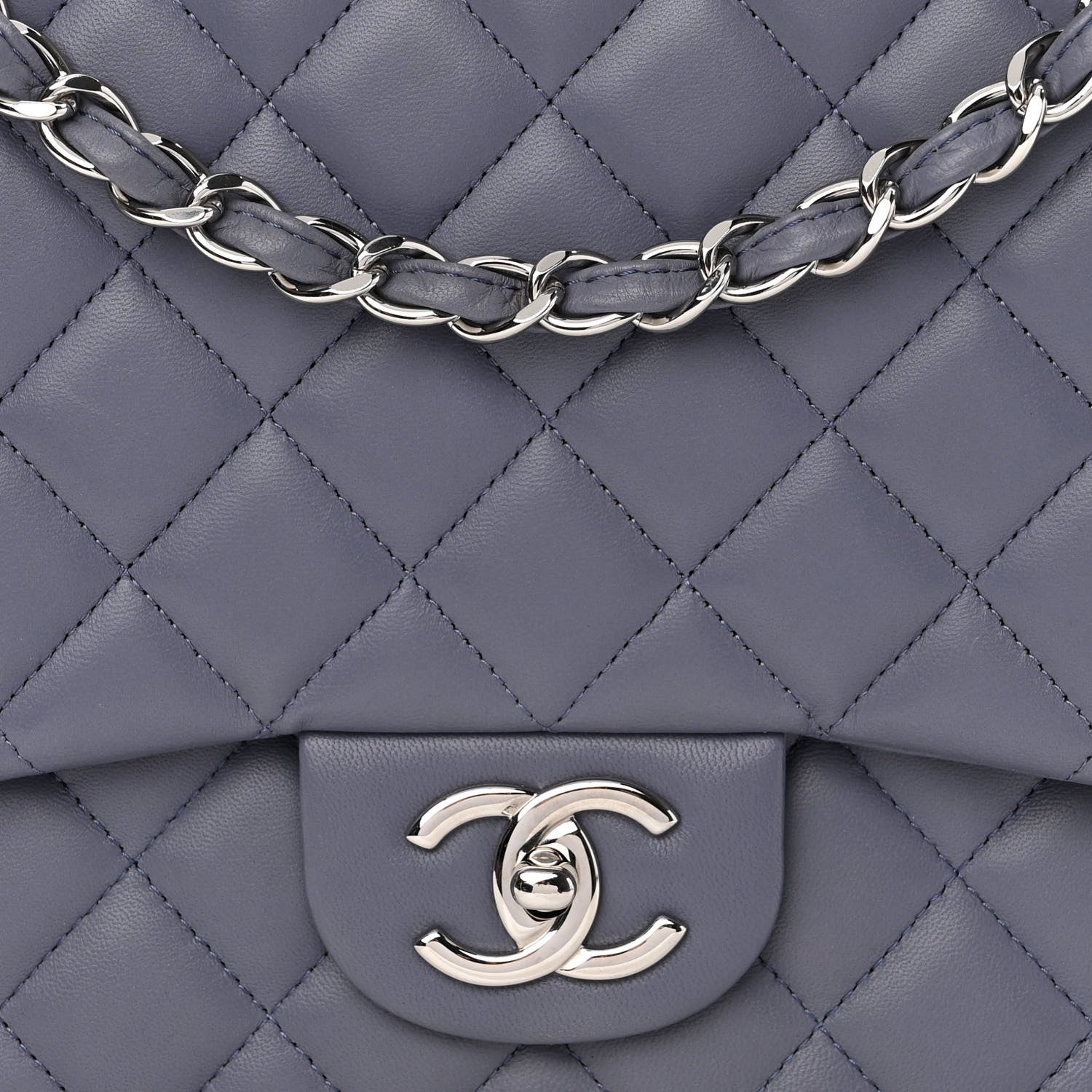 Chanel Lambskin Quilted Maxi Double Flap Purple 7 of 12