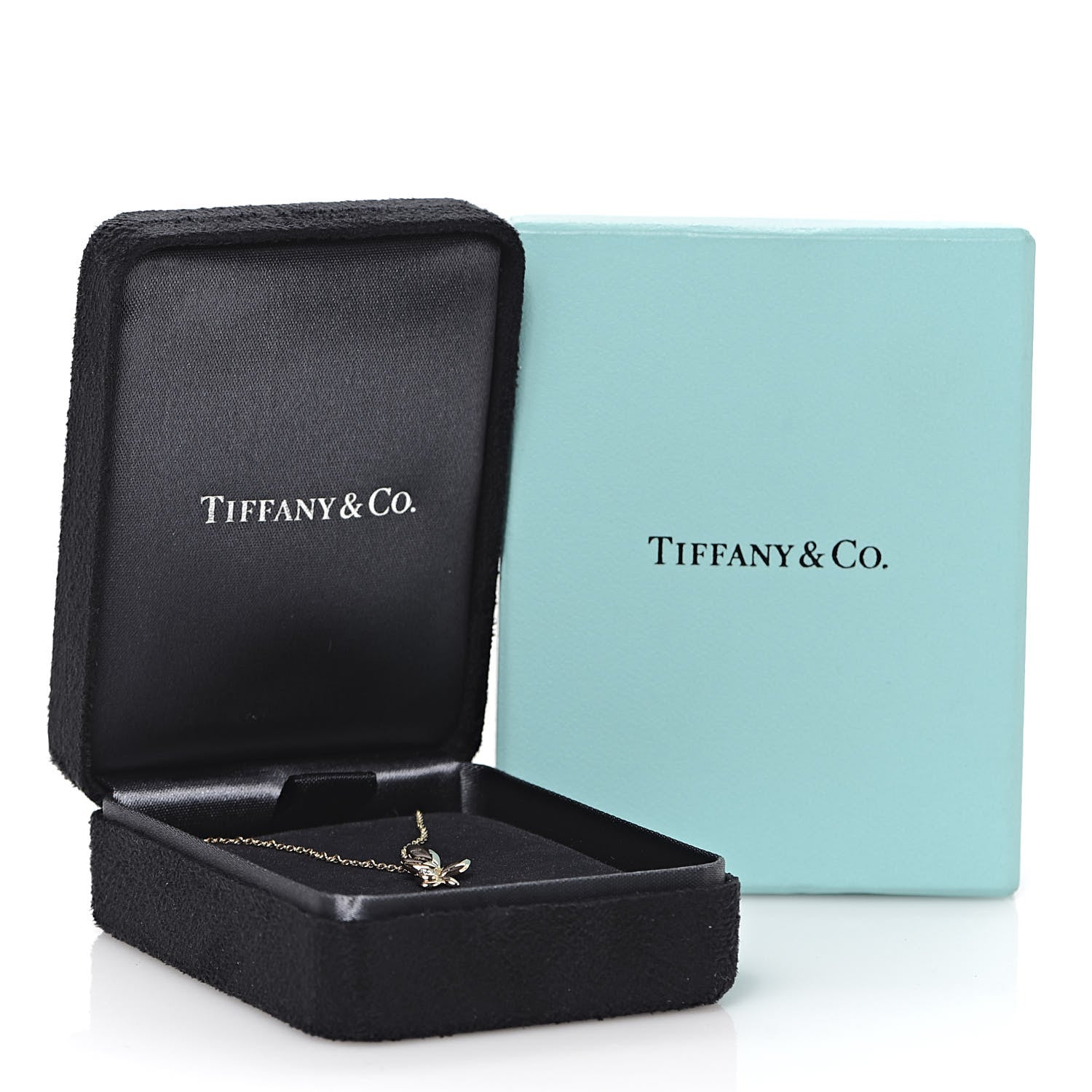 Tiffany 18K Rose Gold Diamond Paloma Picasso Olive Leaf Pendant Necklace 7 of 7