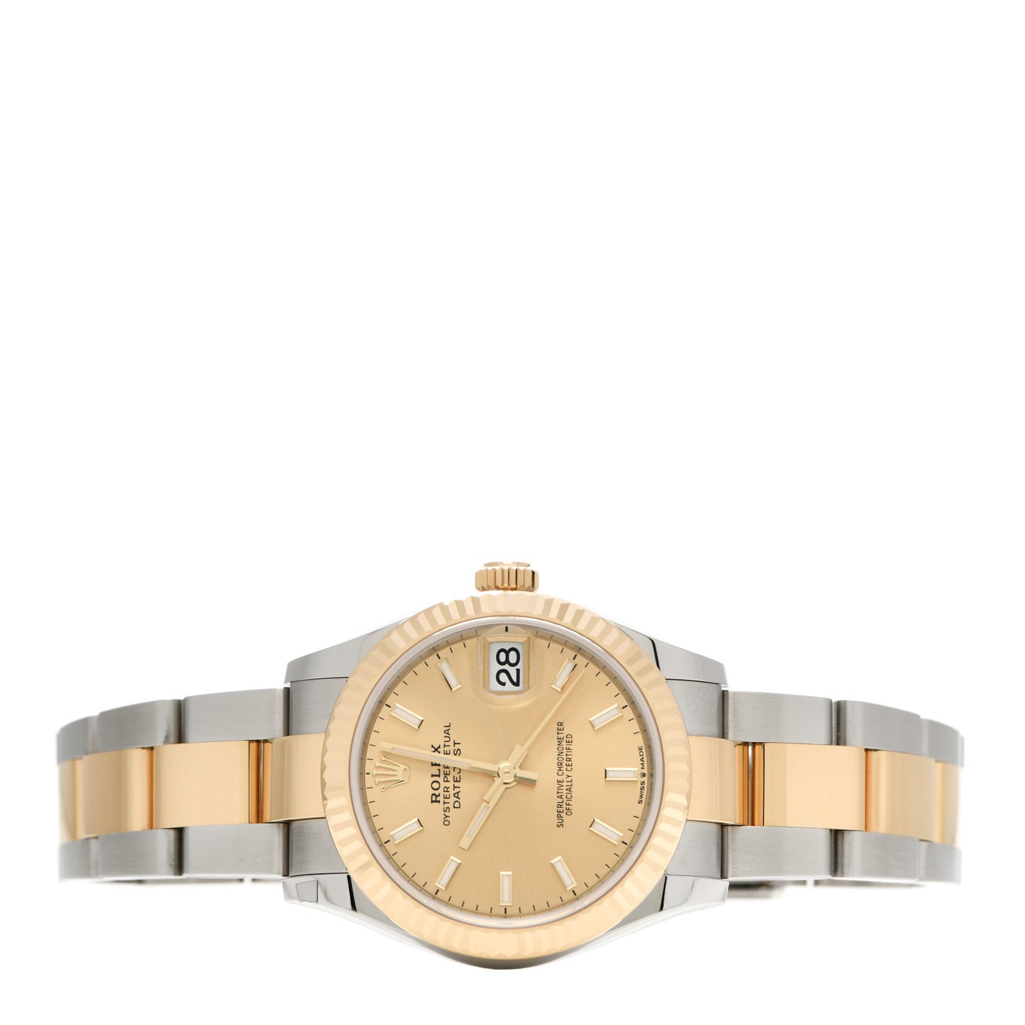 Stainless Steel 18K Yellow Gold 31mm Oyster Perpetual Datejust Watch Champagne 278273