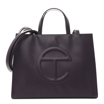 Telfar Vegan Leather Medium Shopping Bag Eggplant 1 of 10
