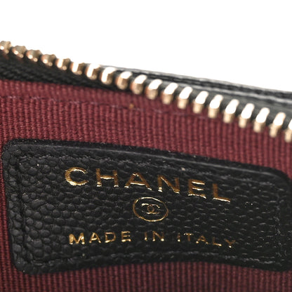 Chanel Caviar Quilted Flap Zip Card Holder Black 6 of 9