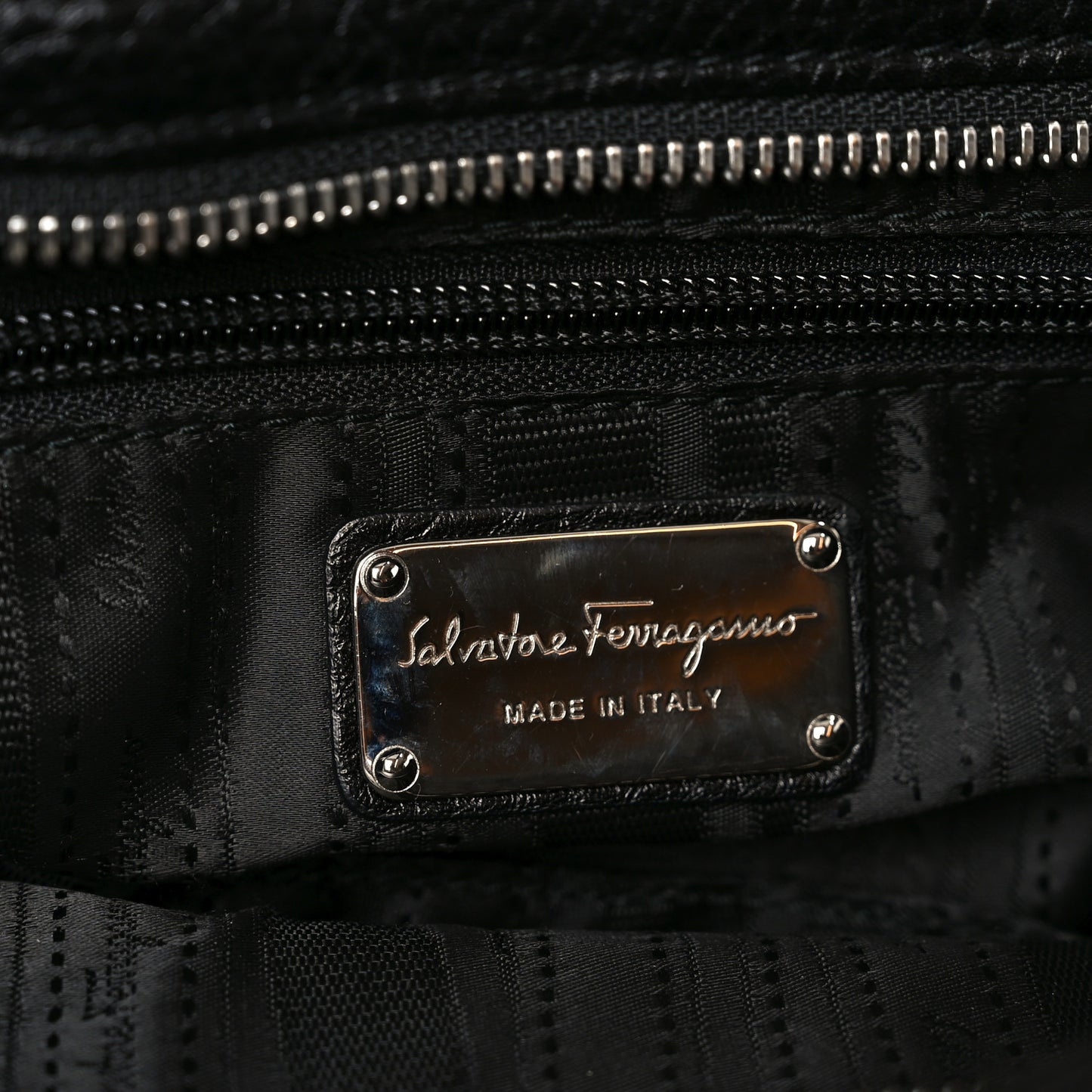 Calfskin Large Sofia Shoulder Bag Black