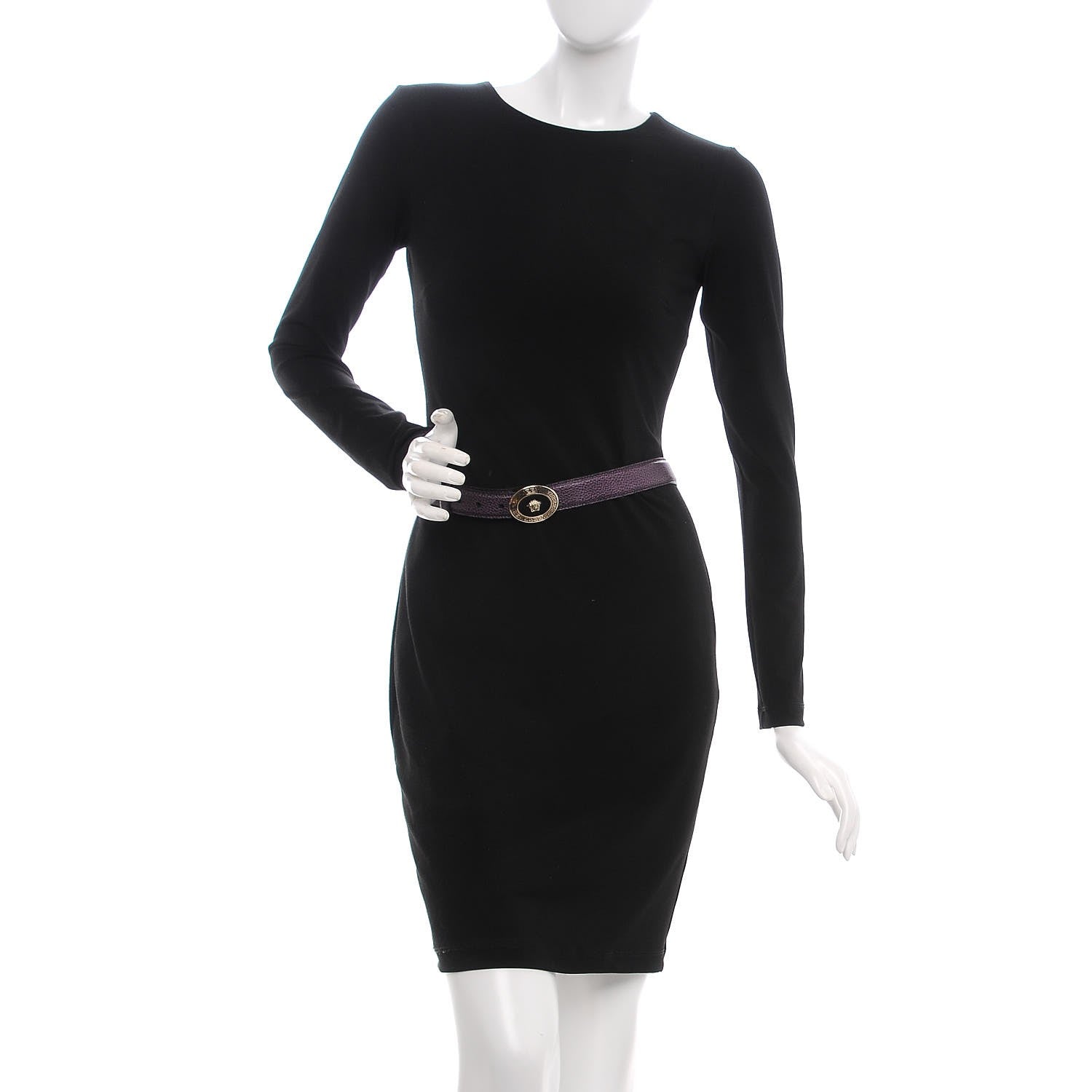 Versace Calfskin Palazzo Medusa Belt 100 40 Purple 2 of 8