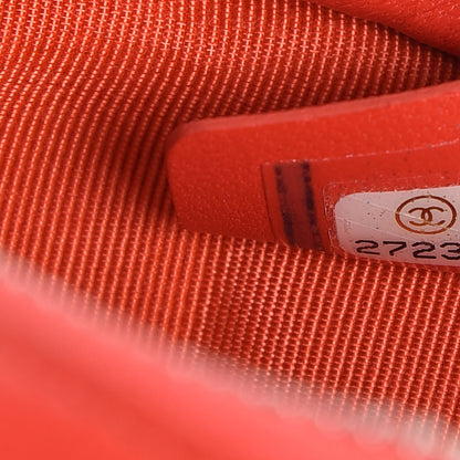 Chanel Lambskin Quilted Zip Around Classic Coin Purse Orange 7 of 8