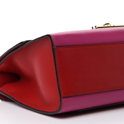 Gucci Moon Calfskin Bi-Color Medium Padlock Shoulder Bag New Rosette Hibiscus Red 6 of 10