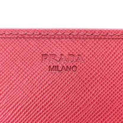 Prada Saffiano Metal Oro Chain Wallet Peonia 7 of 12