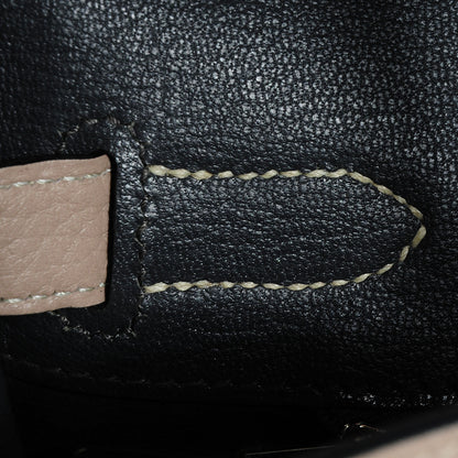 Hermes Taurillon Clemence Horseshoe Birkin 30 Gris Tourterelle and Black 10 of 28