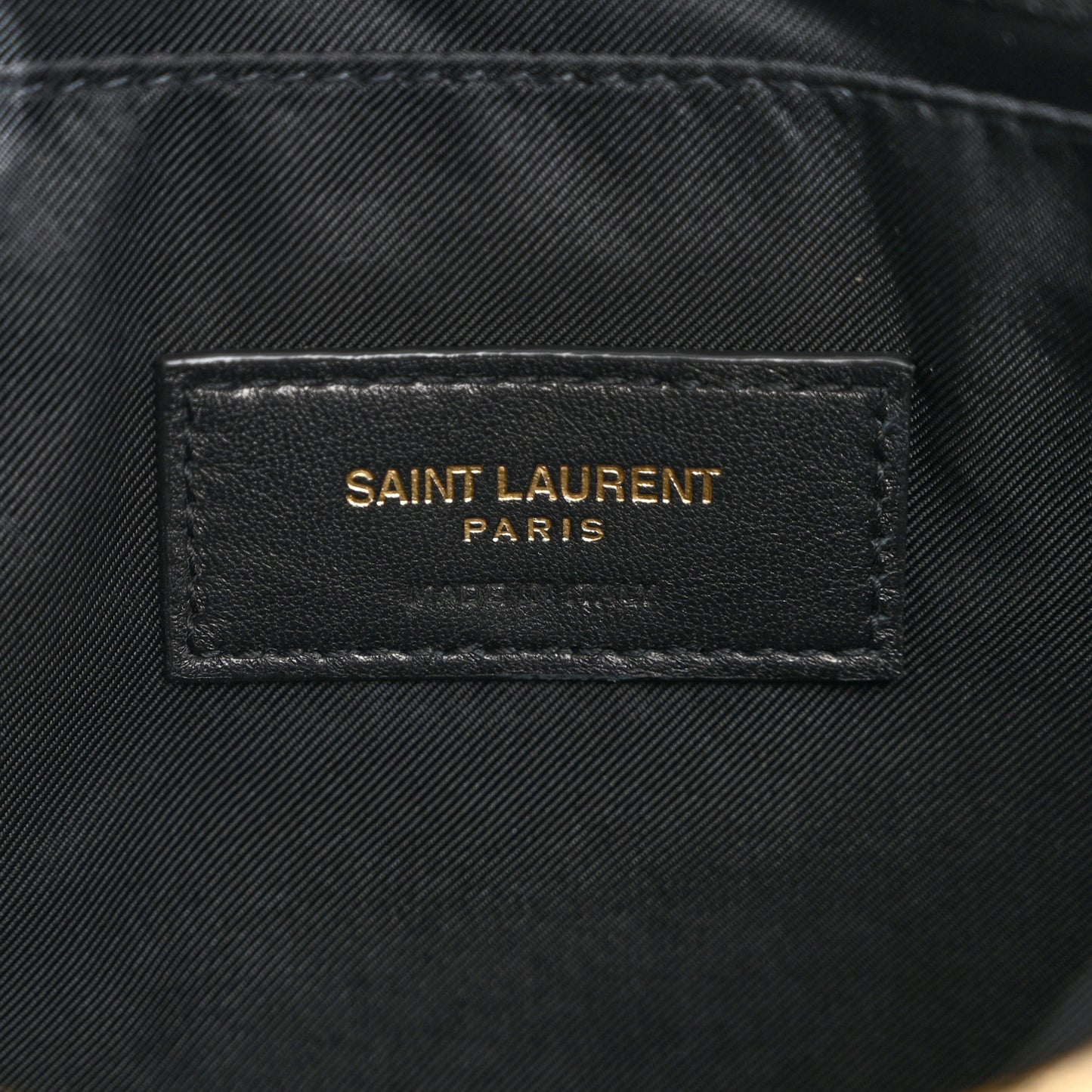 Lambskin Quilted Gaby Cosmetic Pouch Black