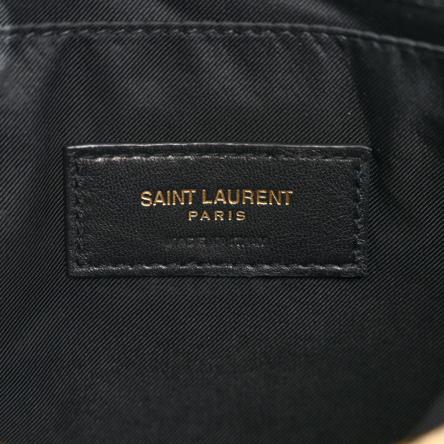 Saint Laurent Lambskin Quilted Gaby Cosmetic Pouch Black 6 of 12