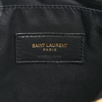 Saint Laurent Lambskin Quilted Gaby Cosmetic Pouch Black 6 of 12