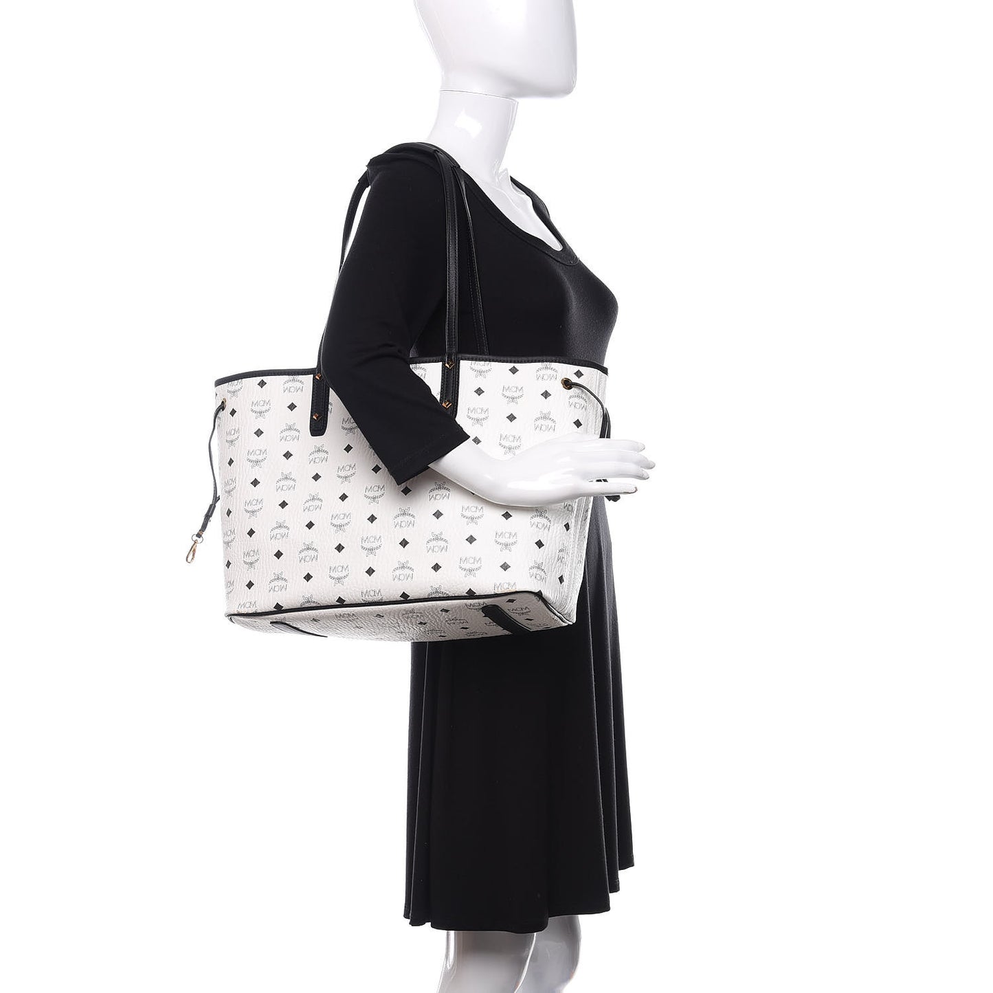 Visetos Medium Project Reversible Shopper Tote White