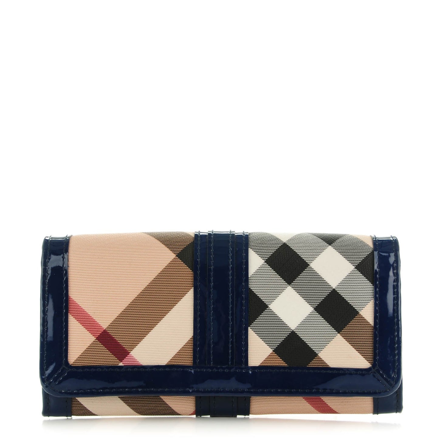 Supernova Check Penrose Continental Wallet Blue